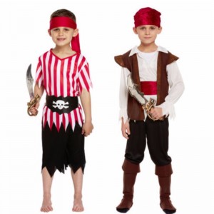Børn Pirat Kostume Drenge Caribisk Bog Uge Dag Fancy Dress Outfit Halloween