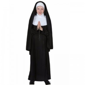 Sort Teen Girl Halloween Kostumer Fancy Dress Child Nun Costume til Party Girls 'Beklædning
