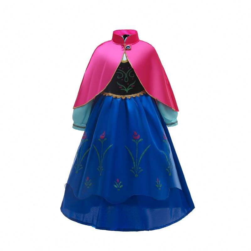 Baige Anna Elsa cosplay kjole eventyr Halloween kjoler prinsesse Anna Party Performance Outfit