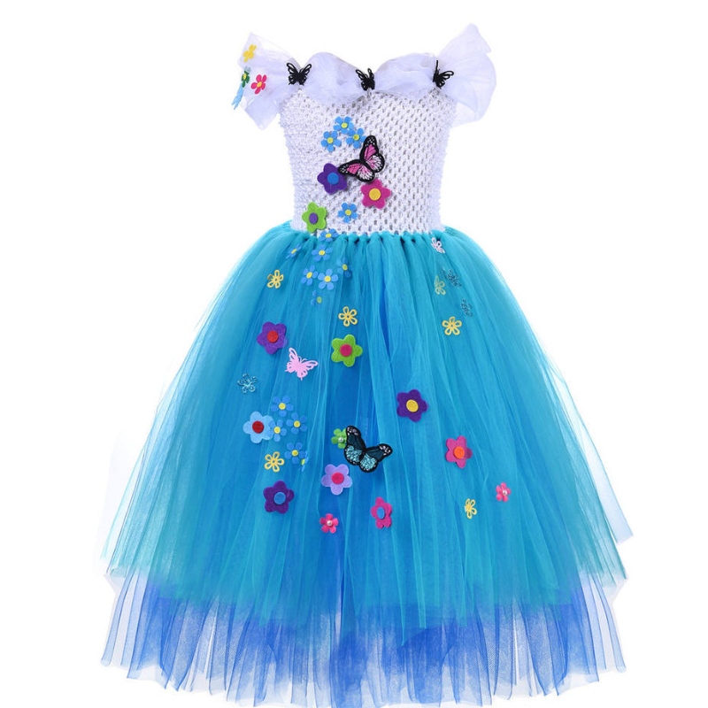 Encanto Mirabel kostume kjole til piger cosplay isabela madrigal prinsesse halloween kjole med briller øreringe