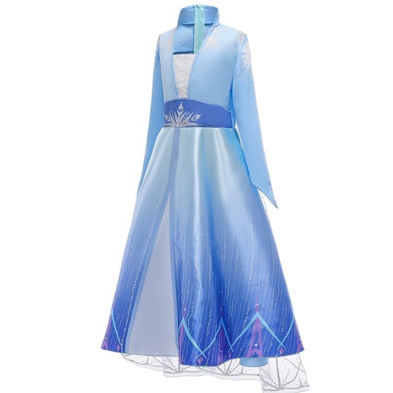 Nyeste børn berømtheder tøj prinsesse Elsa bærer kjole halloween kostumer til piger