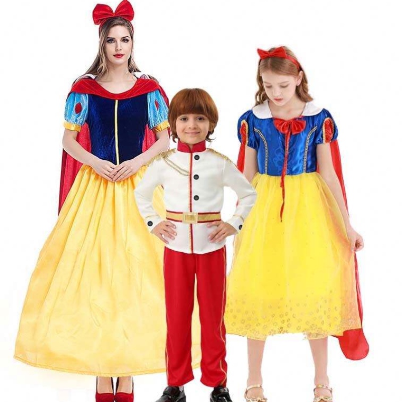 Kostumer sommerbørn pige prinsesse puff muffe sne hvid kostume kjole hcsw-002