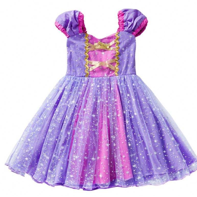 Rapunzel prinsessekjole af høj kvalitet til festfilm sammenfiltrede figurer cosplay piger fødselsdagsfest kjole i 1-4 år
