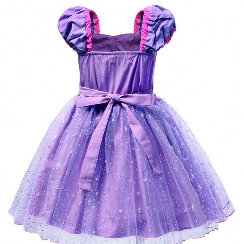 Rapunzel prinsessekjole af høj kvalitet til festfilm sammenfiltrede figurer cosplay piger fødselsdagsfest kjole i 1-4 år