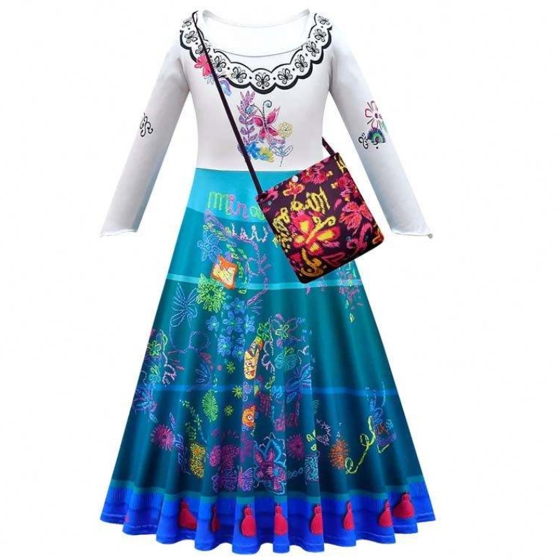 Trending Products 2022 90-160 cm Halloween Princess kjole Isabela Madrigal Encanto Mirabel Cosplay HCIS-012