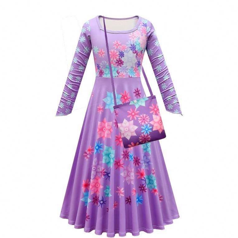 Trending Products 2022 90-160 cm Halloween Princess kjole Isabela Madrigal Encanto Mirabel Cosplay HCIS-012