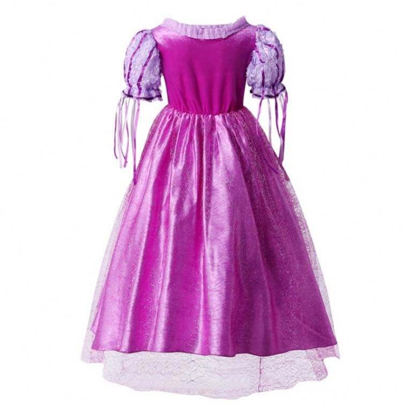 gadgets 2022 små piger lilla farve rapunzel prinsesse kjole med tilbehør hcrs-006
