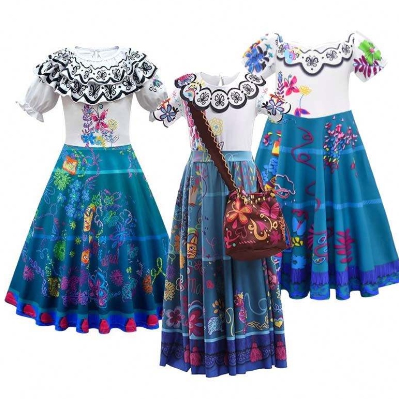 Piger prinsesse kjole op halloween fancy festkjoler 2-12 år encanto kostume sæt hcis-001