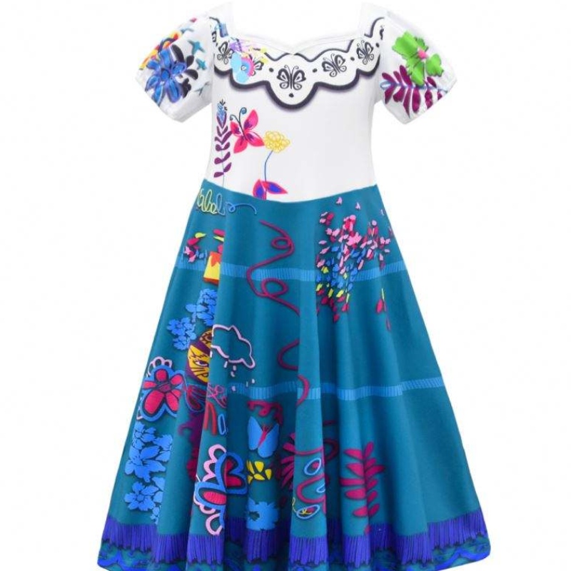 Anime isabella encanto lilla kjole piger prinsesse børn fancy kjole karneval cosplay encanto kostume børnetøj