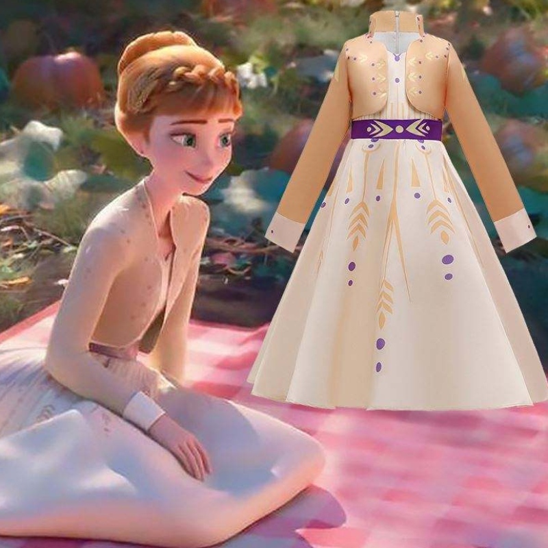 Baigenye Elsa Anna piger prinsesse kjole halloween cosplay elsa kjole cosplay kostume piger