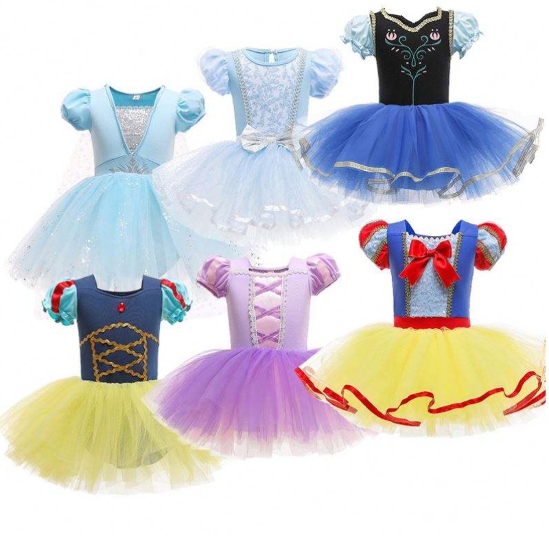 Børn Elsa Anna Rapunzel Snow White Tutu Dress Princess Costume Kids Girl Performance Dance Leotard Ballet Baby Girls Dress