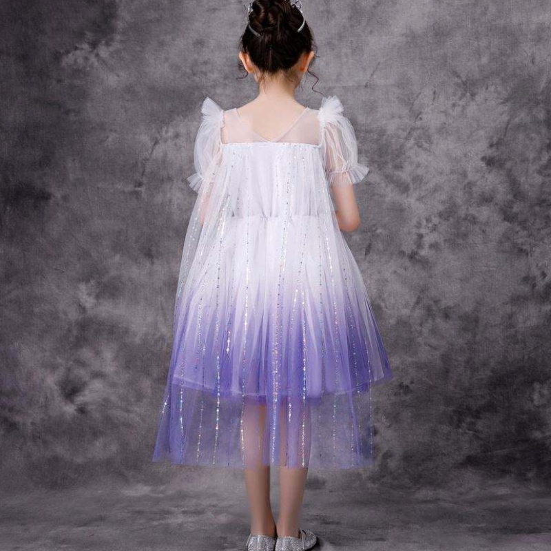 Ny pige Elsa 2 Aisha White Dress Kilde Børn Prinsesse Girls Halloween Princess Dress Tutu Summer Wedding Birthday Party Dress