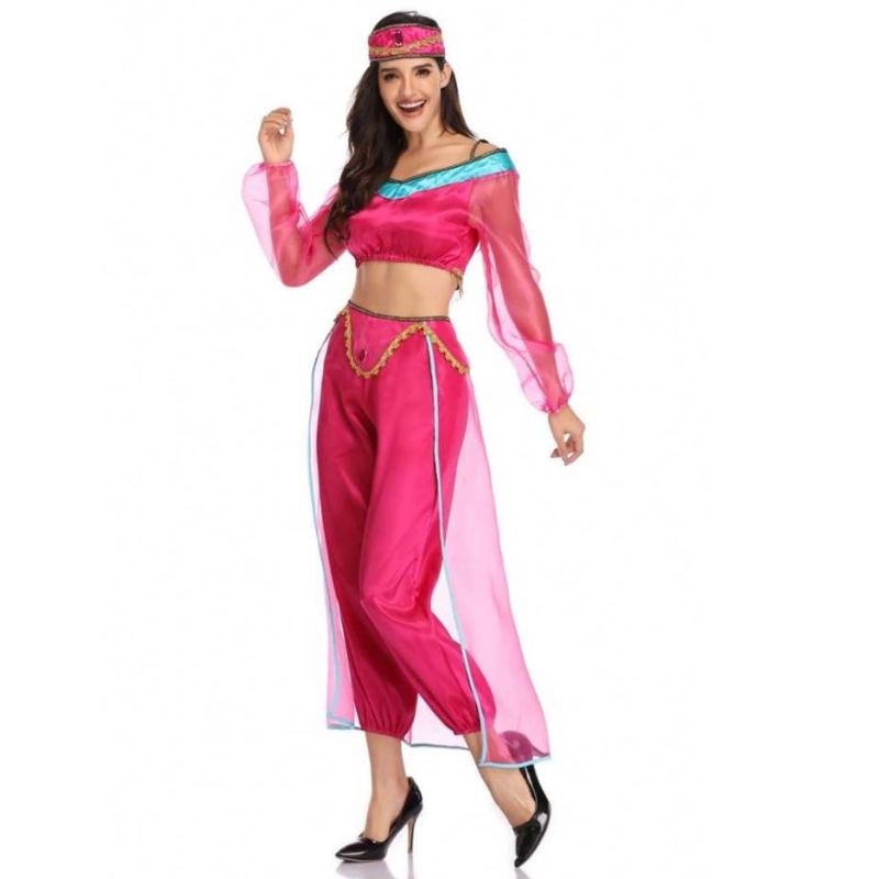Engros sexede kvinder langærmet arabisk Indien jasmine prinsesse kostume halloween fe græsk gudinde dame cosplay kostume