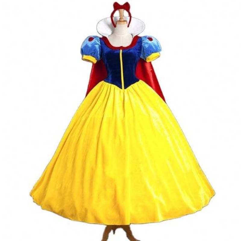 Engros kvinder voksen halloween tegneserie prinsesse sne hvid kostume til salg hvid sne prinsesse med travlhed