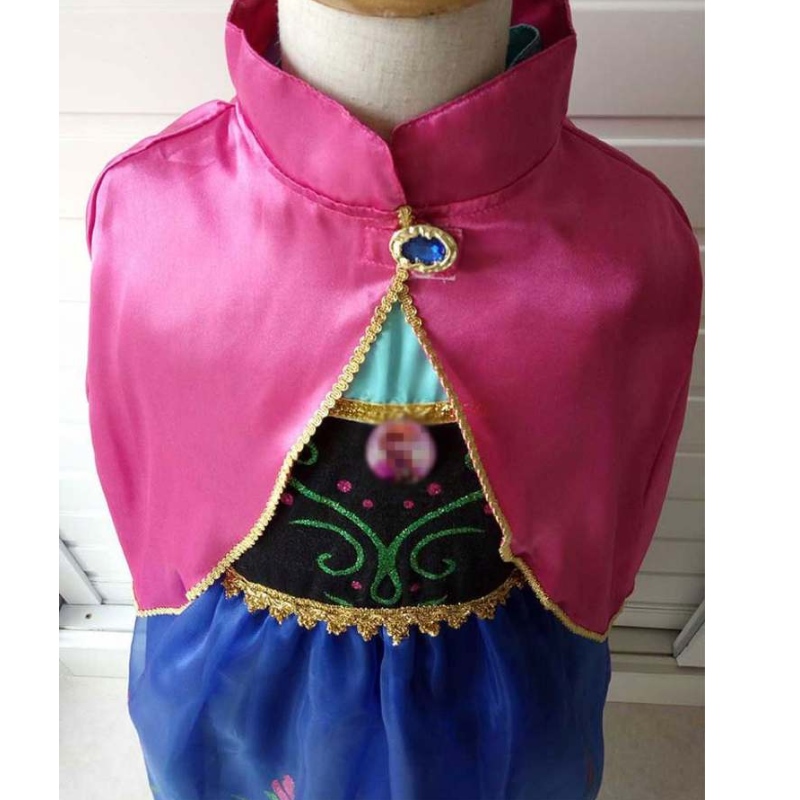 Piger Elsa Anna Dress Cartoon Cosplay Snow Queen Princess kjoler Elsa Toddler Børne tøjkjoler til piger