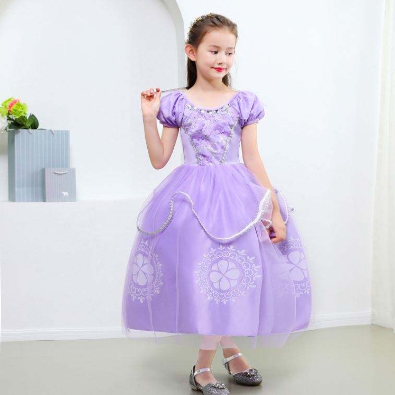 Halloween kostume børns prinsesse sofia kjole piger prinsesse sofia kjole børns kjole cosplay kostume