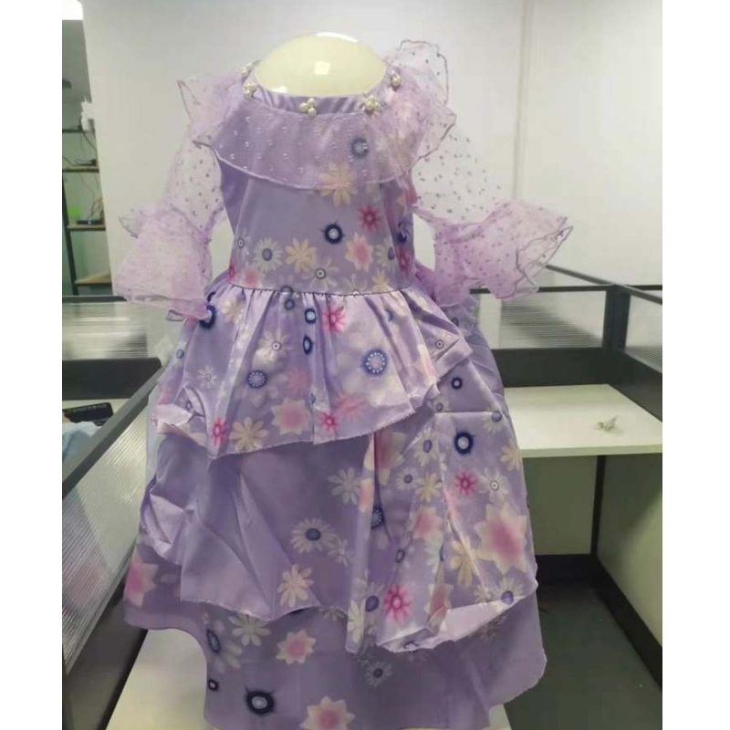 2022 baby pige kjole mirabel pige prinsesse kjole elegant aften fest tutu prom kjole encanto børn cosplay kostume