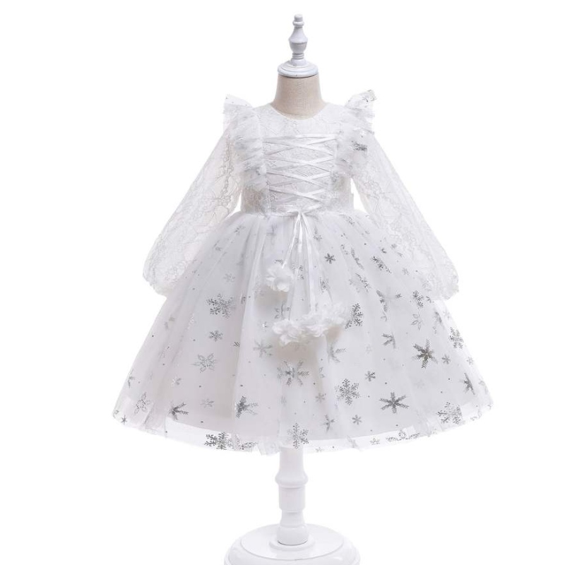 Børn kjole til pige broderi prinsesse frock kjole kjole børn \\\\ s tutu long slev til blomster piger kjole kjole kjole