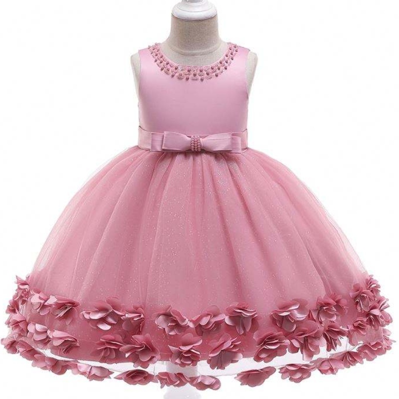 Baige engros prinsesse blomster kjole piger fødselsdag fest bryllup kostume fancy baby kjoler