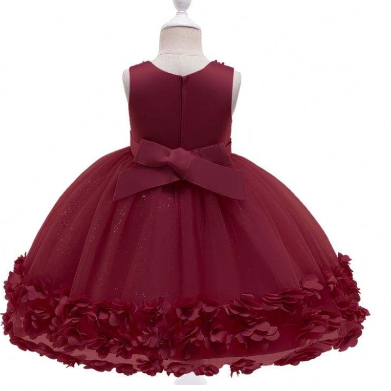 Baige engros prinsesse blomster kjole piger fødselsdag fest bryllup kostume fancy baby kjoler