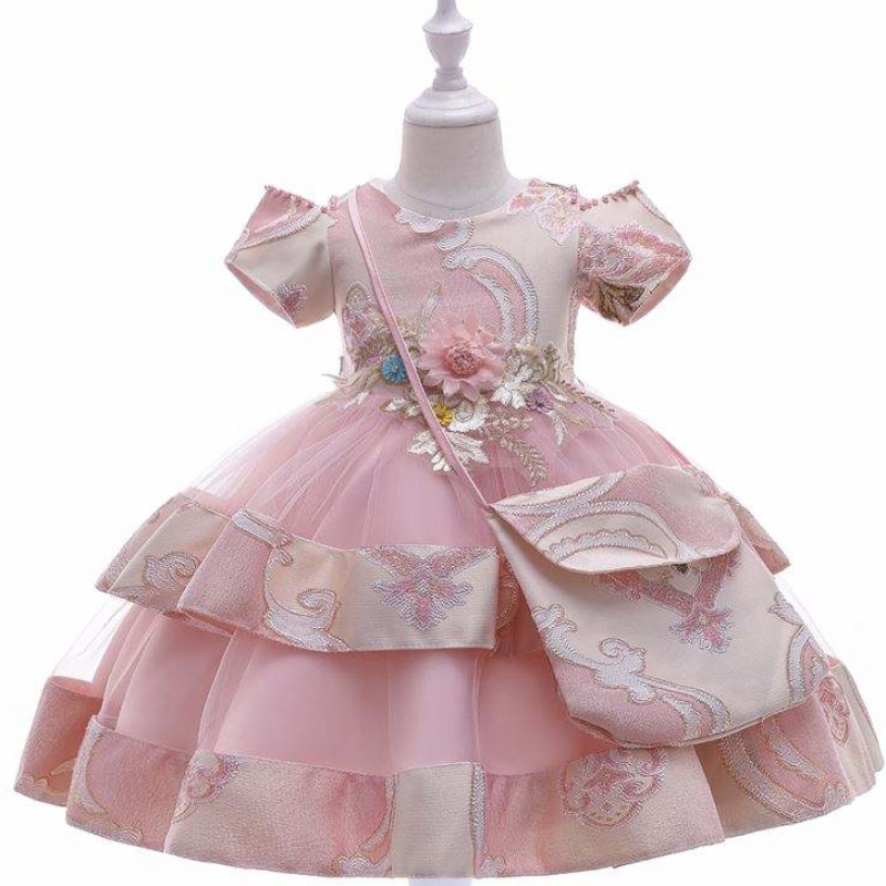 Baige Amazon Hot Sale Ny bryllupsbegivenhed Frock Fødselsdagsceremoni Pige Party Dress Kilde Børn 3-8 år gammel pige Fancy kjoler L5212