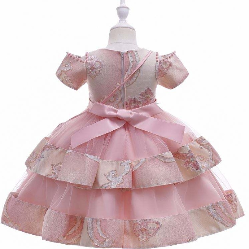 Baige Amazon Hot Sale Ny bryllupsbegivenhed Frock Fødselsdagsceremoni Pige Party Dress Kilde Børn 3-8 år gammel pige Fancy kjoler L5212