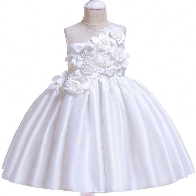 Engros bryllupskugle kjole prinsesse baby blomster pige mode fødselsdag fest kjole l5068