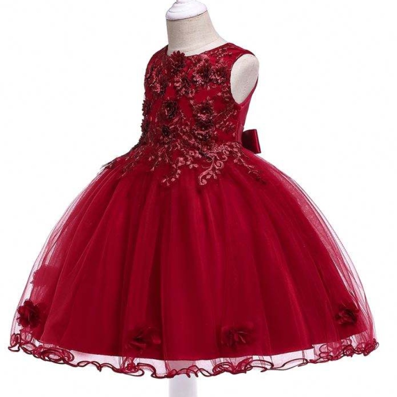 Baige High end Kids Dress Puffy Sequin Fairy Princess Flower Girl Tulle Dress Ball kjoler til piger