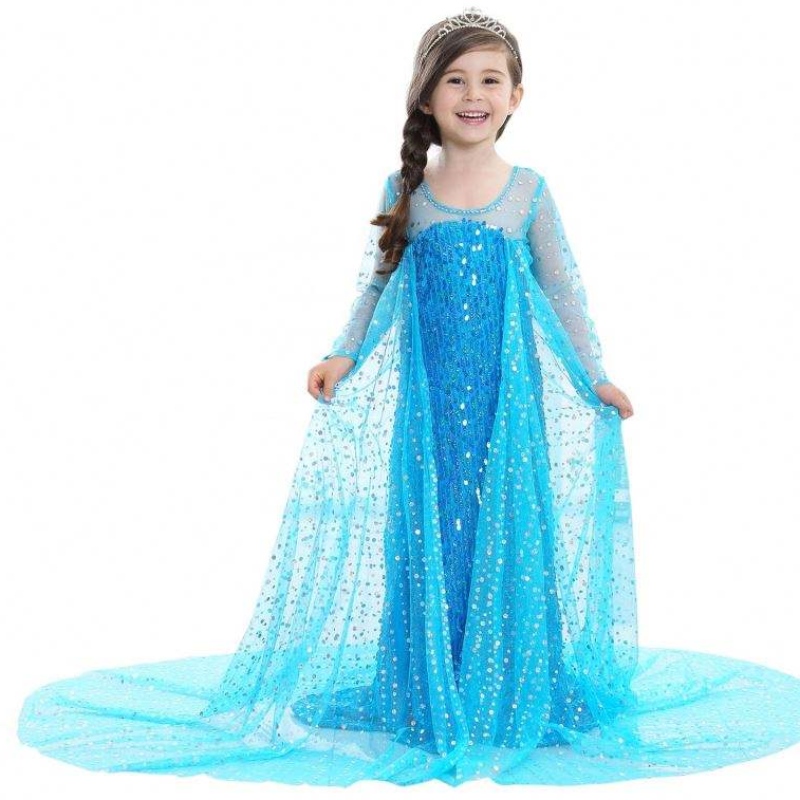 Fancy TV&movie kjole frøs Elsa kostume fødselsdagsfest cosplay kostume Anna White Children Dresses Girl Party