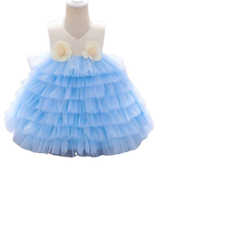 Baige seneste børn fødselsdag dåb pige kjole 0-6 år baby piger tutu kjoler