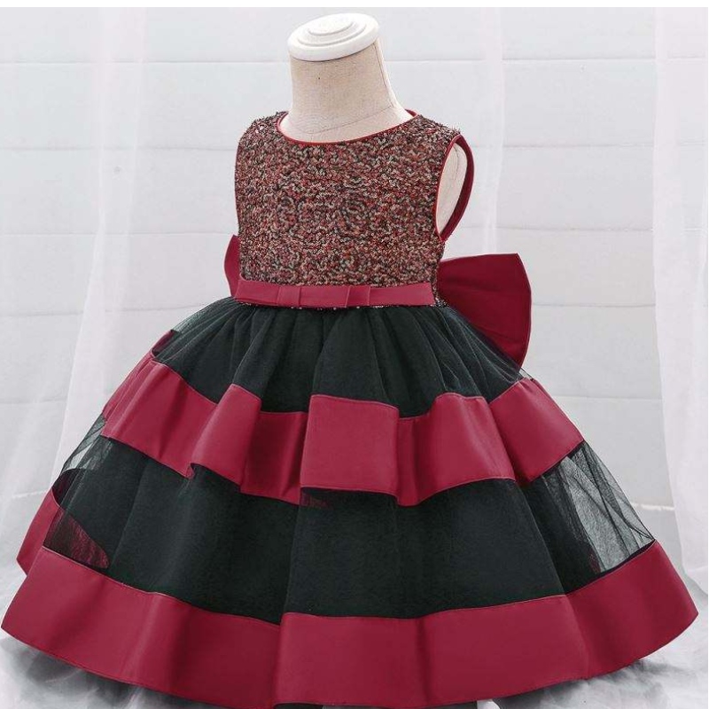 Baige engros pige tøj fluffy prom maxi mode lagdelt kage kjole formel applikation pige prinsesse kjoler til børn l1919xz