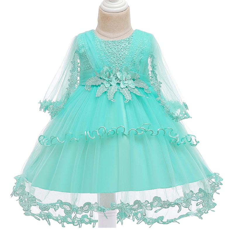 Ansoo Princess Flower Girl Dress Summer Tutu Wedding Birthday Party Kids til piger børn kostume teenager prom design