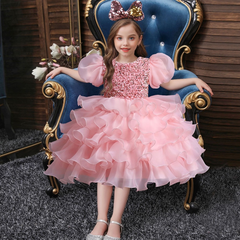 Bryllupsfest kjole til piger blomster tyl fødselsdag børn kjoler tutu beading prom aften kjole børn elegant prinsesse kjole