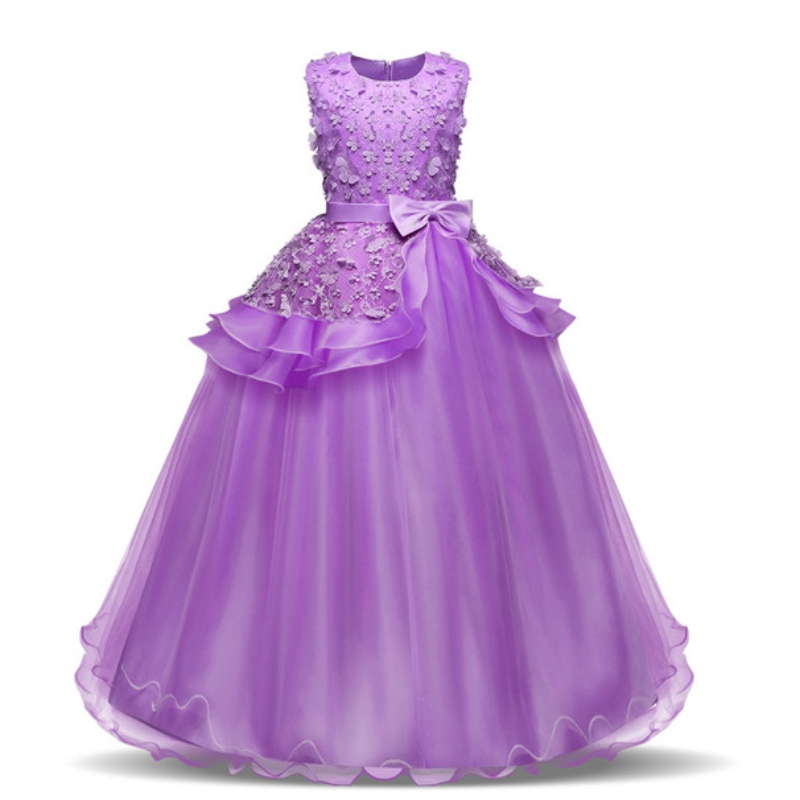 Baby pige pageant formelle kjoler sommerfest bære piger fødselsdag tøj teen piger 8 14t dåb kjole tutu boutique kjole