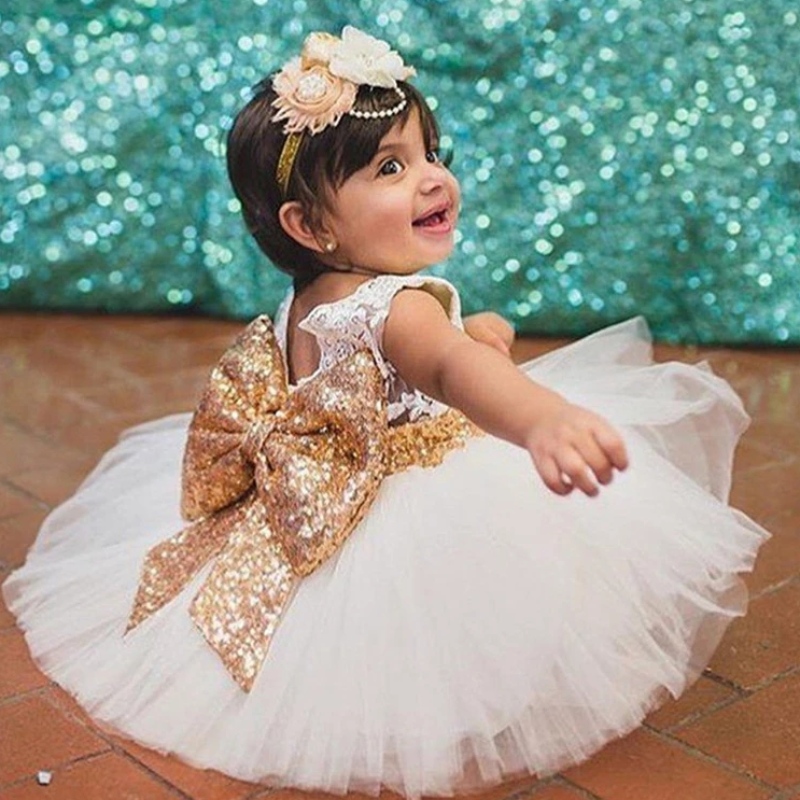 Baby pige kjoler til baby børn 1 2 år gammel fødselsdagsfest kjole børn elegant prom kjole