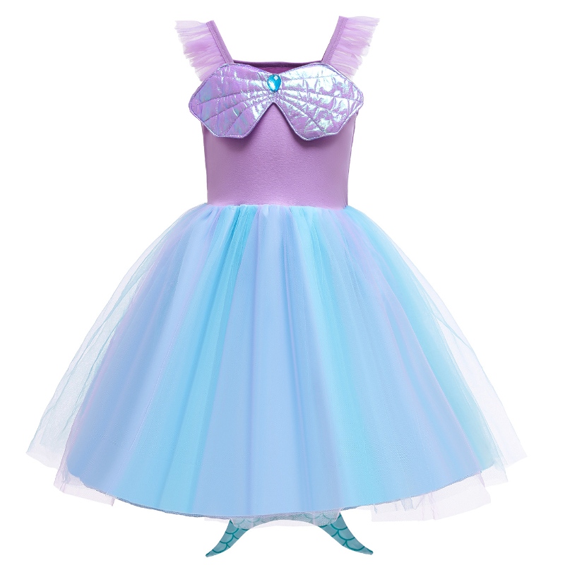 Prinsesse kjole til babypiger fancy lille havfrue cosplay kostume toddler børn hav sirene sommer tøj