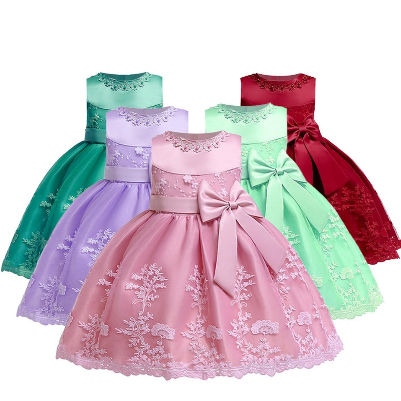 Western Flower Girl kjole mønstre til festbørn mørkeblå kjoler til bryllupper elegant stil prinsesse kjole til prom