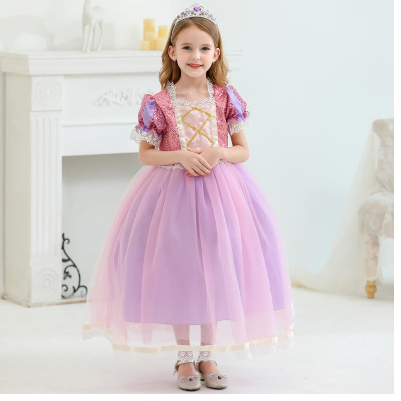 Piger prinsesse inspireret kjole fest tegneserie karakter piger til piger kjoler