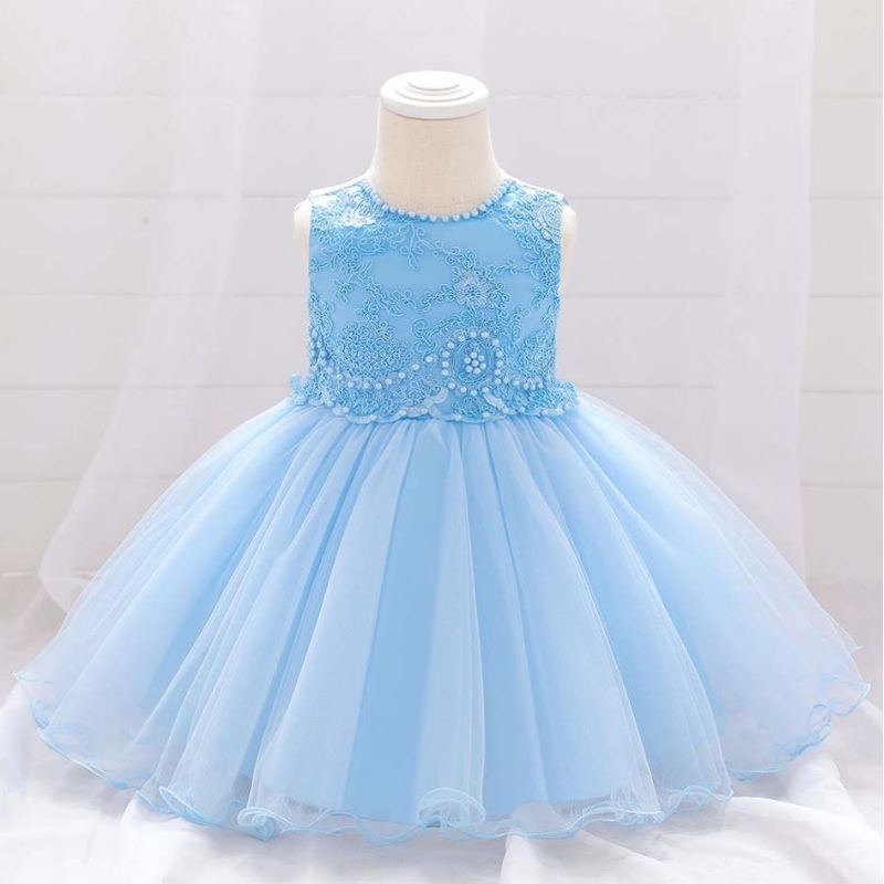 Baige prinsessenyfødte baby piger fødselsdag bryllupsfest kjoler børn frock børn beklædning l1933xz