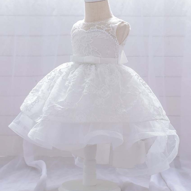Blonder Net Frock Designs Wedding Weddle Apparel Girls Frock Suits Long Tail Birthday Party Dress T1939XZ