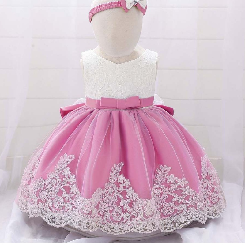 Baigenyfødt baby pige outfit børn puff prinsesse aften fest kjole børn fødselsdag smocked børnefest kjole til børn