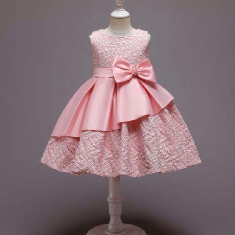 Baige Flower Girl Wedding Baby spædbarn pige dåb kjole blomstnyfødt prinsesse kjole prinsesse fødselsdag kjole