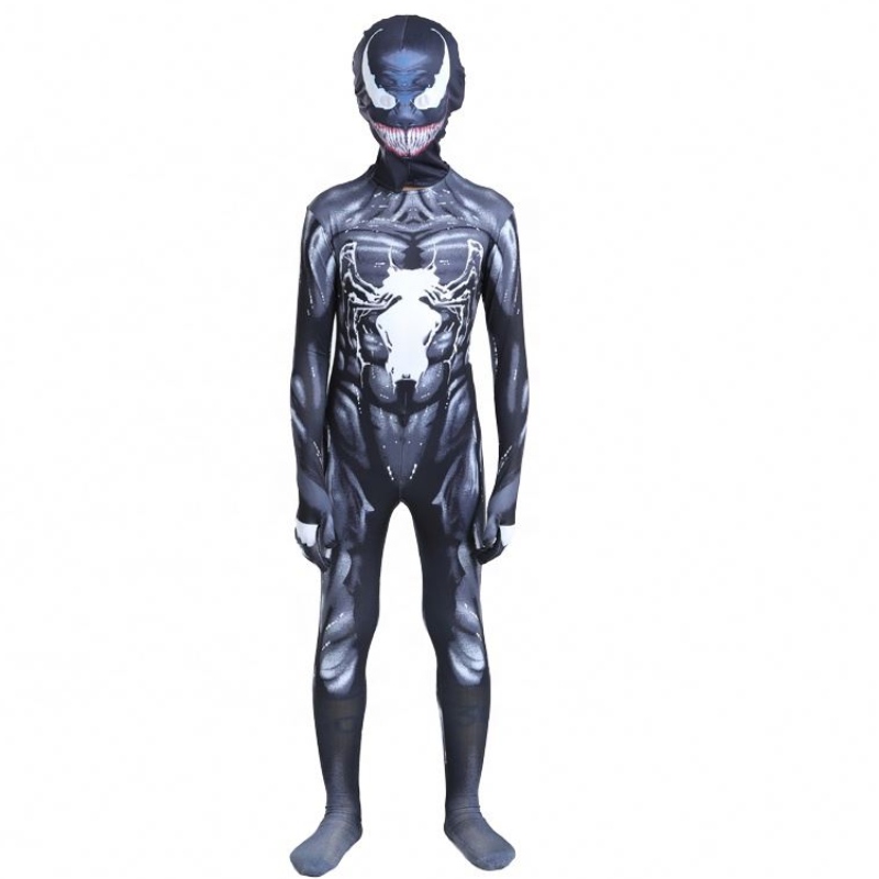 Sort muskel bodysuit voksne drenge superhelt action figur jumpsuit spiderman halloween cosplay skorpion gift til salg kostumer