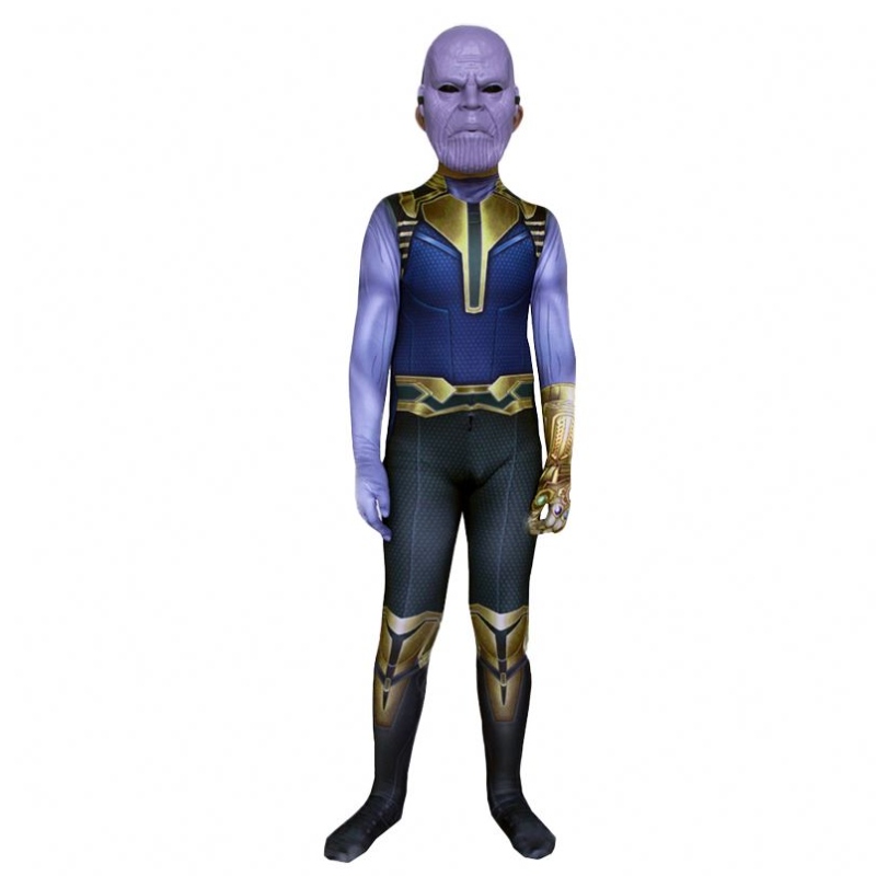Infinity War Avenger Tight Jumpsuit Bodysuit Halloween Kids&men Devil Movie Film Cosplay Factory Supply Thanos Costume med maske