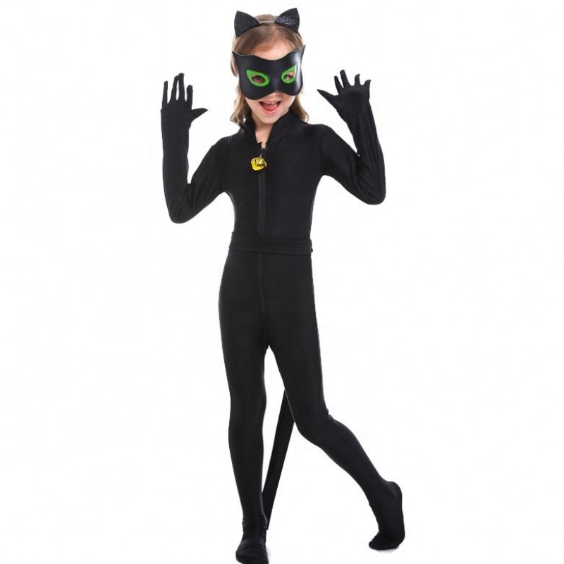 Hot Halloween -børn er flagermusmanden cosplay kostumer piger katte kvinde børn superhelt kostumer
