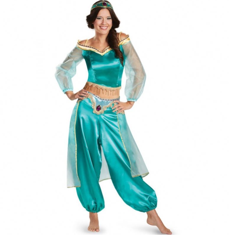 Spiluniformer Europa og USA Halloween kostumer cosplay sexet aladdin magisk lampe jasmin prinsesse kjole