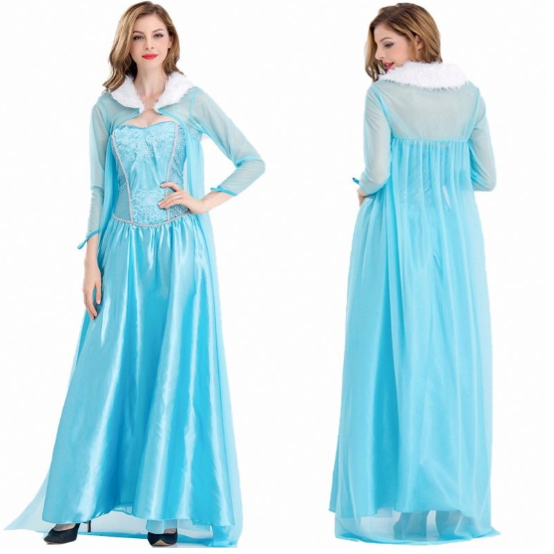 2022 Beklædning Voksen kostume Kvinder forklædes Snow Queen Elsa-kostume til voksen HCGD-056