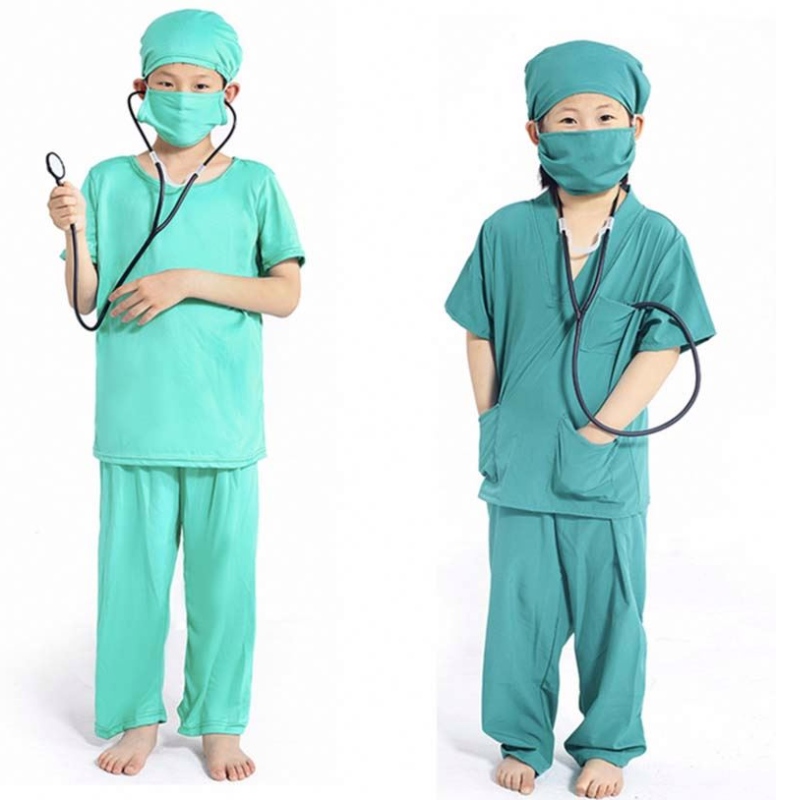 Tema Party Masquerade Show Role Play Professional Doctor Sygeplejerske Børne Doctor Costume HCBC-004