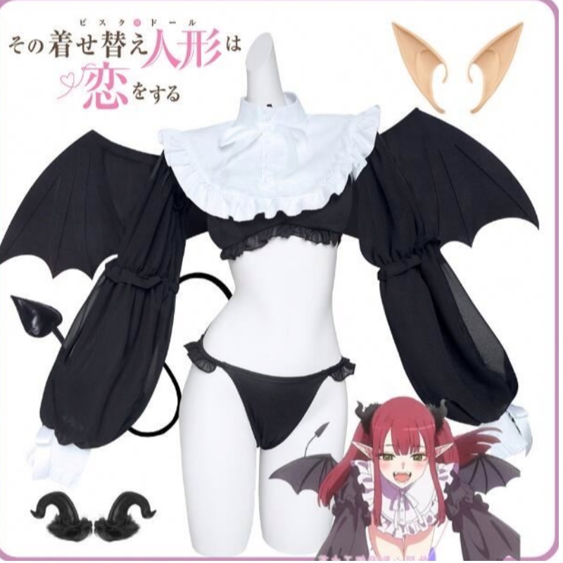 ecowalson anime rizu kyun cosplay kostume min dress up darling cosplay kitagawa marin bikini cosplay kostume kuroe shizuku paryk