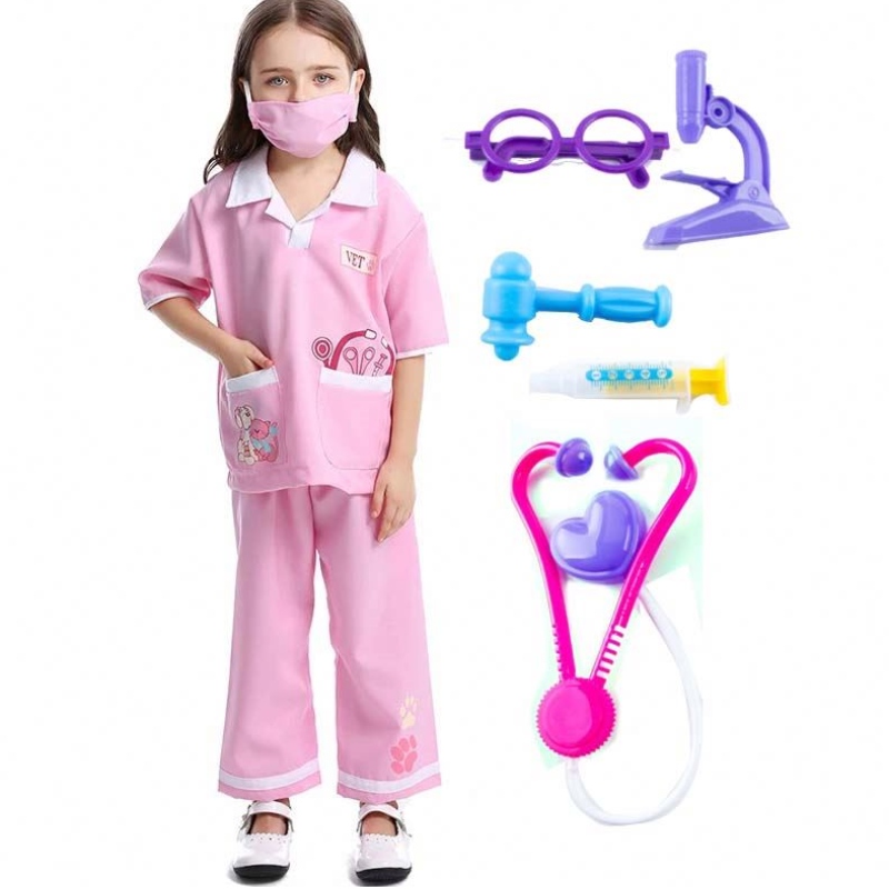 Dr Uniform Animal Doctor Veterinarian Toat Play Dress Up Set Halloween kostumer med medicinsk kit HCBC-013
